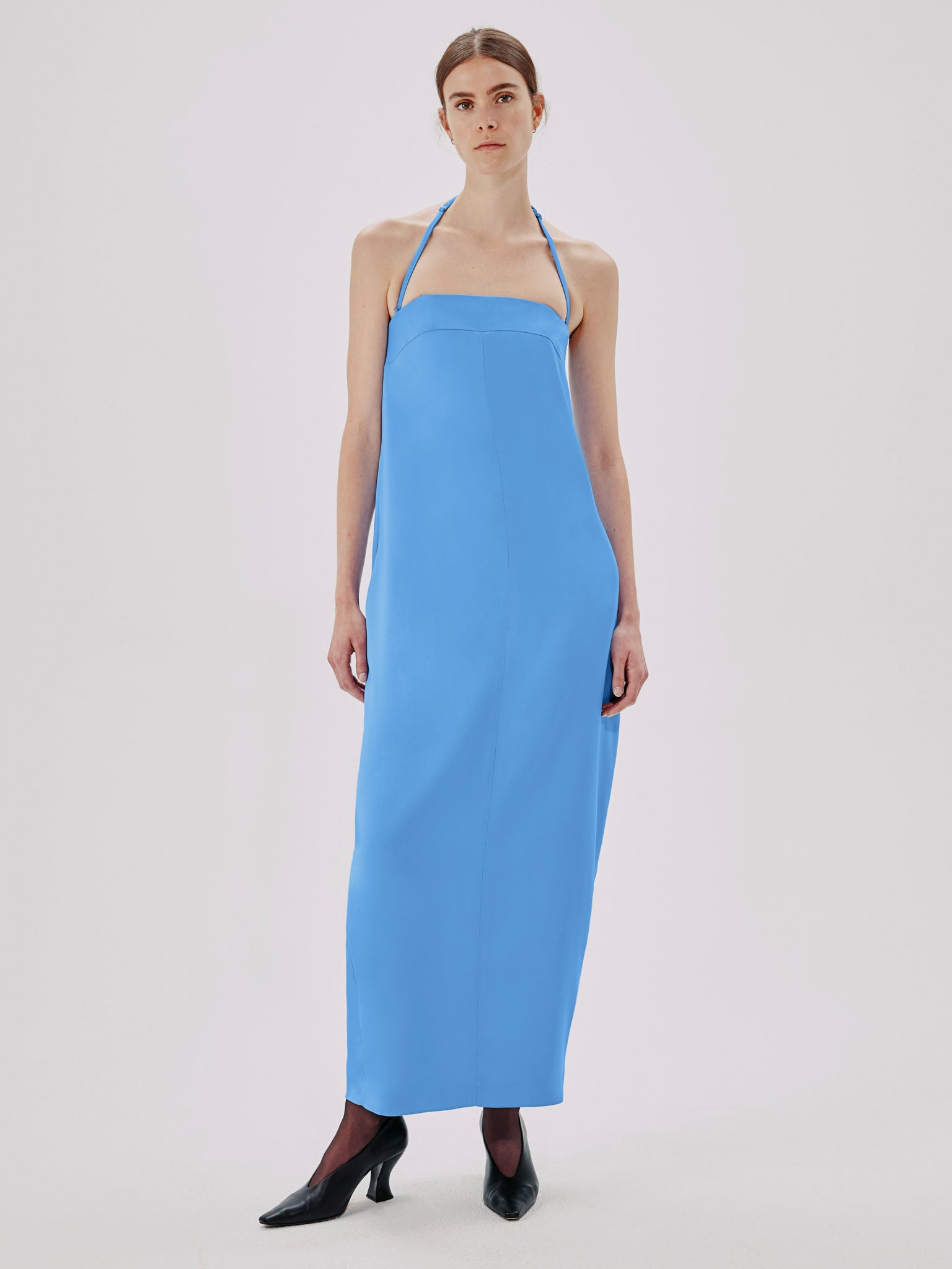 Shop Another Tomorrow Cocoon Convertible Dress In Aegean