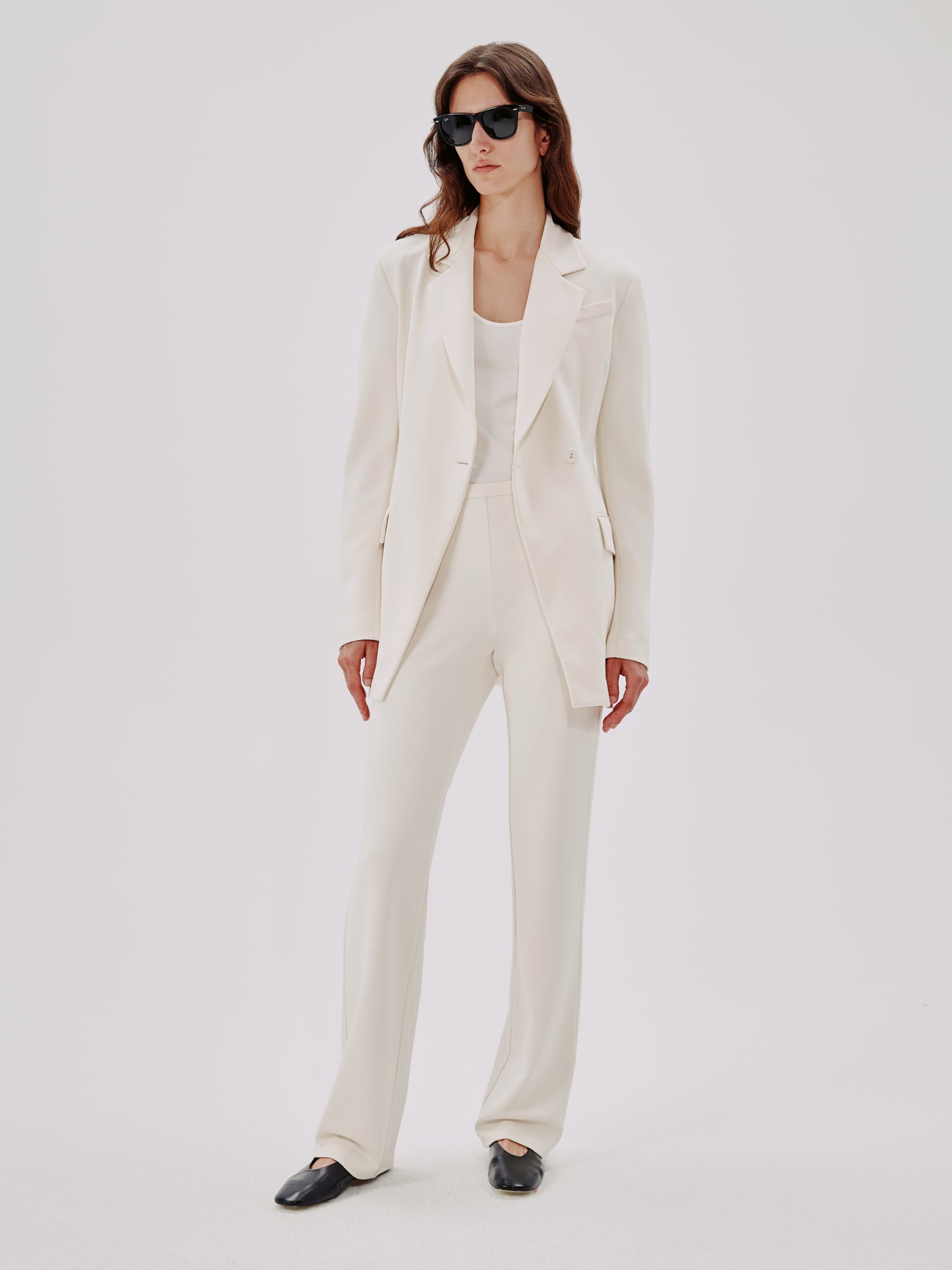 Another Tomorrow Everyday Suiting Pant In Cream